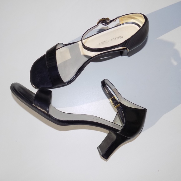 Naturalizer Shoes - Naturalizer | Black Leather Open Toe Strappy Heels